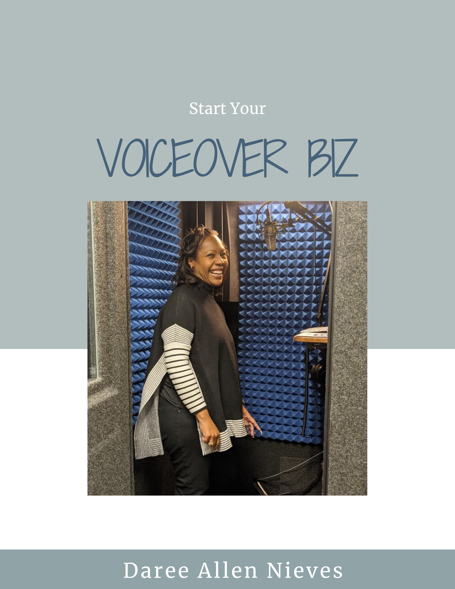 Ebook cover: Starting a Voiceover Biz by Daree Allen Nieves